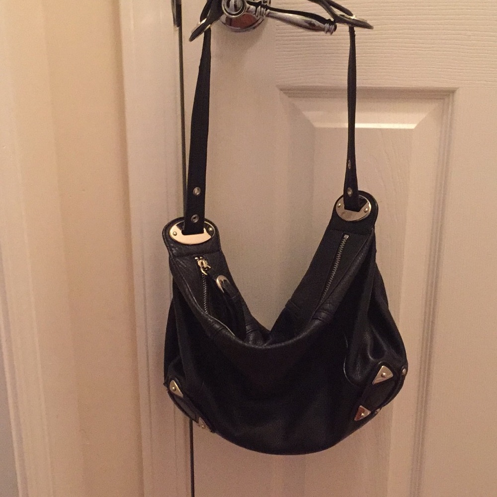 B Makowsky Mint Leather handbag with adj. straps